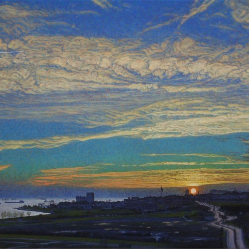 Zonsondergang-gezien-vanaf-Fort-Yedikule-Istanbul